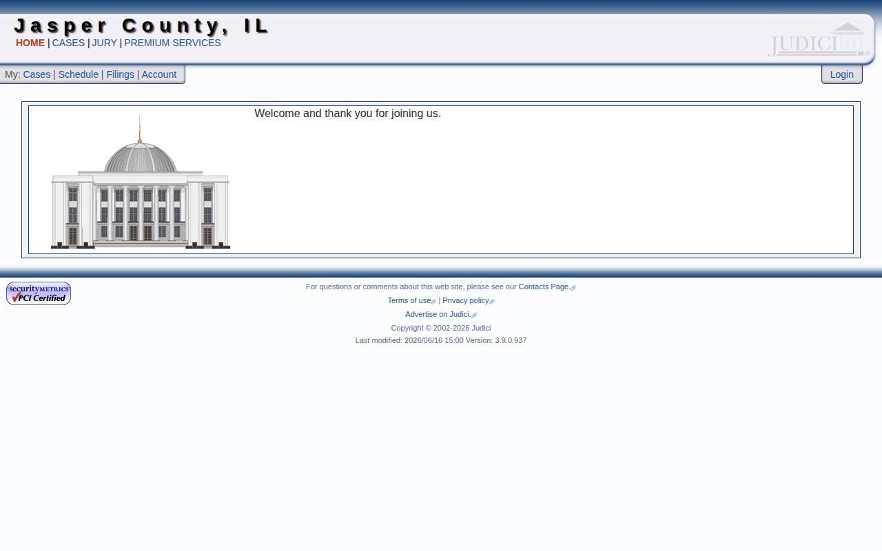 Jasper County Judici court record search after a booking